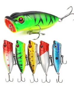 1 PC Fishing Lure Popper Floating Hard Bait Artificial Chatterbait 6.5cm 11.8g Steel Beads Fishing Lure Perch Pesca Fishing Hook